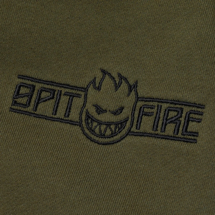 Spitfire -  Live To Burn Arch Embroidered Hoodie (Olive)