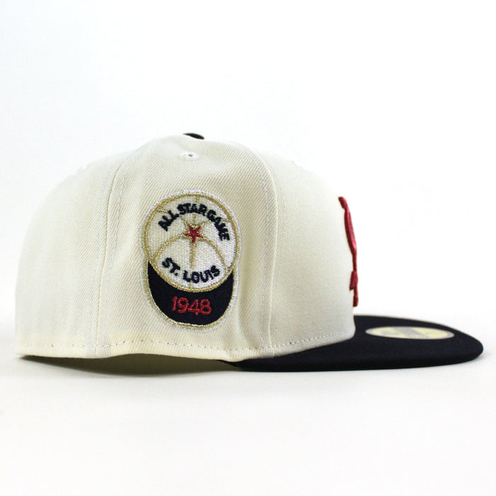 ST. LOUIS BROWNS 1948 All Star Game New Era 59Fifty Fitted Hat (Chrome White Navy Green Under Brim)