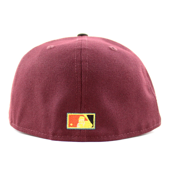 St. Louis Cardinals 125th ANNIVERSARY New Era 59Fifty Fitted Hat (Maroon Black Pinot Red Under Brim)