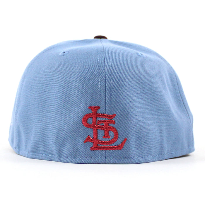 St. Louis Cardinals 2009 All Star Game New Era 59Fifty Fitted Hat (Light Blue Maroon Khaki Under Brim)