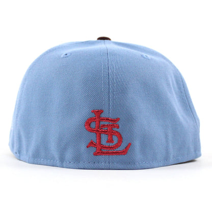 St. Louis Cardinals 2009 All Star Game New Era 59Fifty Fitted Hat (Light Blue Maroon Khaki Under Brim)