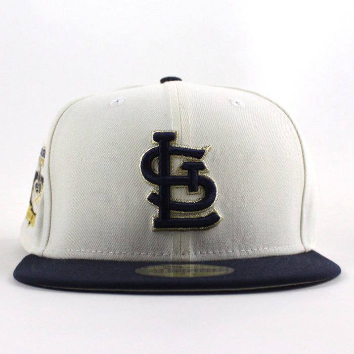 St. Louis Cardinals Final Season New Era 59Fifty Fitted Hat (Chrome White Navy Gray Under Brim)