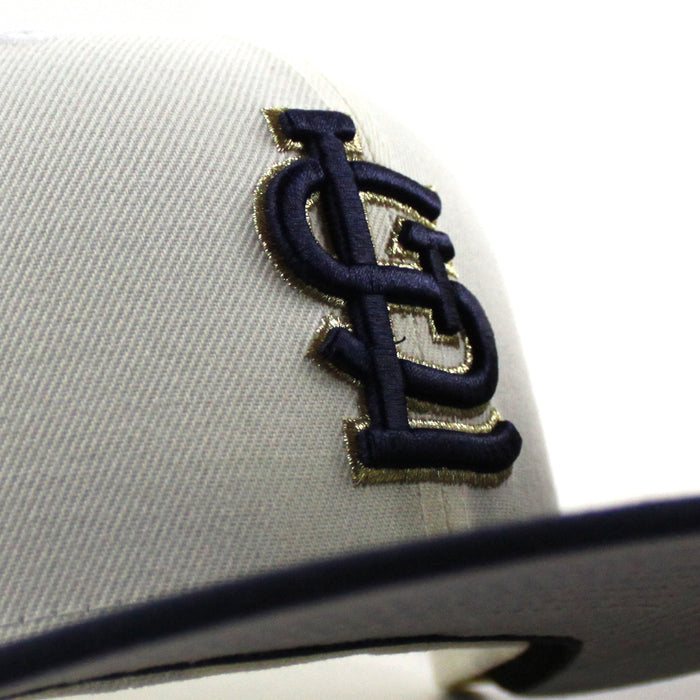 St. Louis Cardinals Final Season New Era 59Fifty Fitted Hat (Chrome White Navy Gray Under Brim)