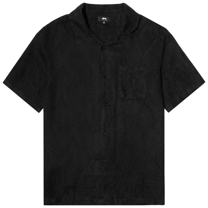 Stussy Diamond Linen S/S Shirt Black