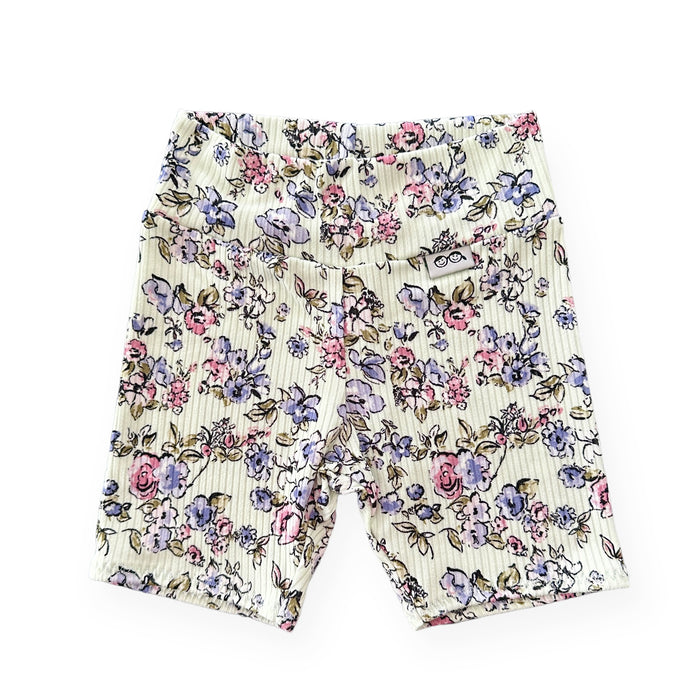 Summer Garden Ribbed Biker Shorts