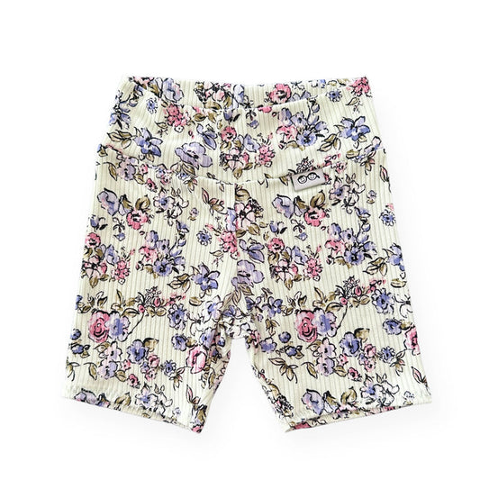 Summer Garden Ribbed Biker Shorts