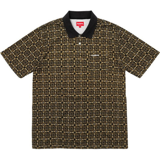 Supreme Bridle Print Polo Black (WORN)