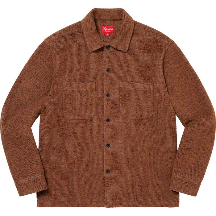 Supreme Brushed Flannel Twill Shirt (Brown)(WORN)