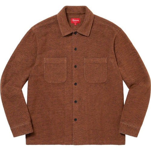 Supreme Brushed Flannel Twill Shirt (Brown)(WORN)