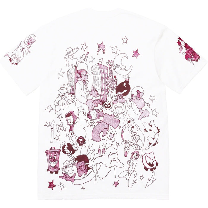 Supreme Downtown Tee White (WORN)