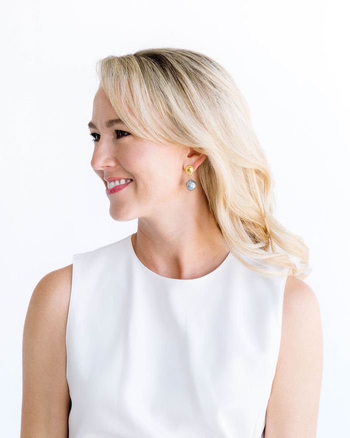 Susan Shaw - Grey Baroque Pearl Drop Earrings
