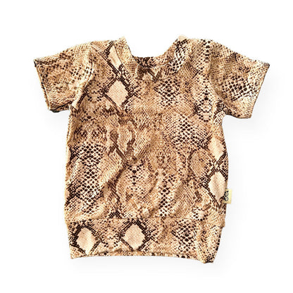 Tan Snake Print Summer Lounge Top