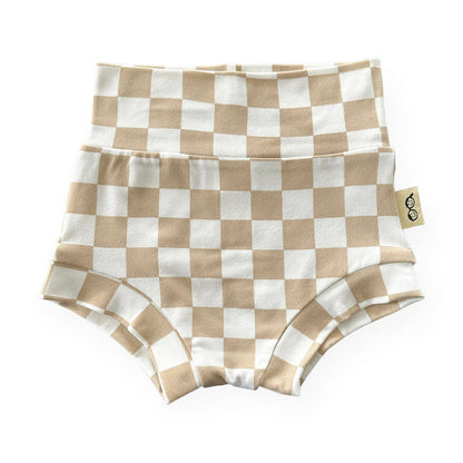 Taupe Retro Checkered Summer Lounge Set