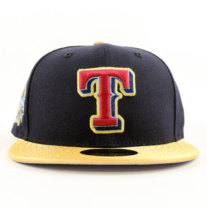 Texas Rangers 1995 All Star Game New Era 59Fifty Fitted Hat (Navy, Metallic Gold, Gray Under Brim)