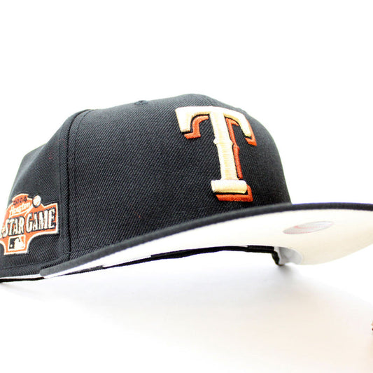 Texas Rangers 2004 All Star Game New Era 59Fifty Fitted Hat (Black Khaki Under Brim)