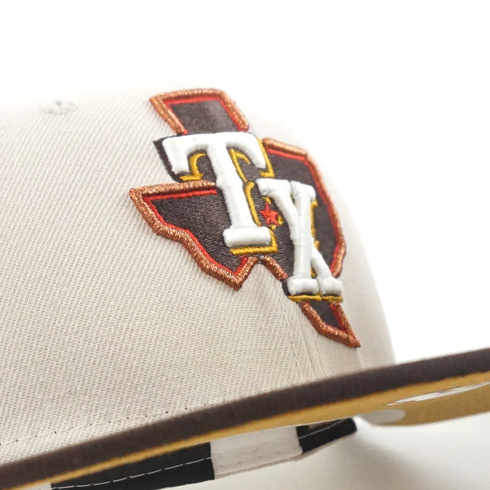 Texas Rangers 2020 INAUGURAL SEASON New Era 59Fifty Fitted Hat (GITD Stone Burnt Wood Wheat Under Brim)