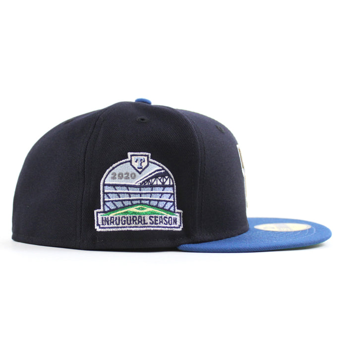 Texas Rangers 2020 Inaugural Season New Era 59Fifty Fitted Hat (Navy SeaShore Blue Green Under Brim)