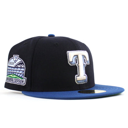 Texas Rangers 2020 Inaugural Season New Era 59Fifty Fitted Hat (Navy SeaShore Blue Green Under Brim)