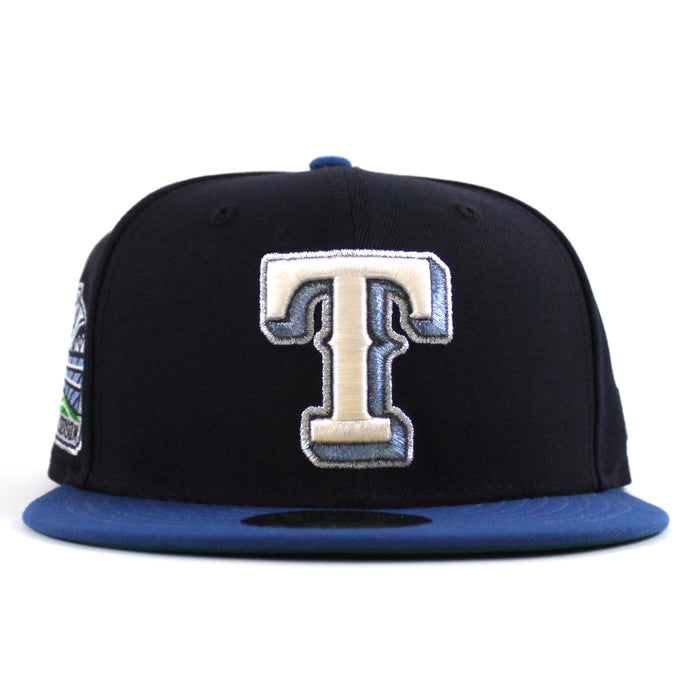 Texas Rangers 2020 Inaugural Season New Era 59Fifty Fitted Hat (Navy SeaShore Blue Green Under Brim)