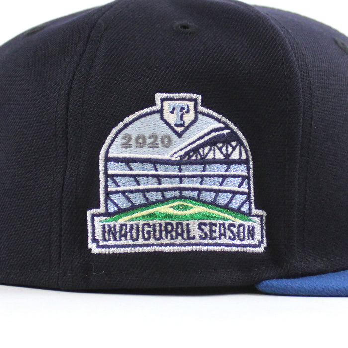 Texas Rangers 2020 Inaugural Season New Era 59Fifty Fitted Hat (Navy SeaShore Blue Green Under Brim)