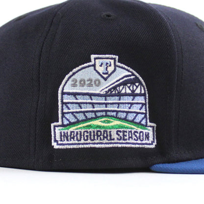 Texas Rangers 2020 Inaugural Season New Era 59Fifty Fitted Hat (Navy SeaShore Blue Green Under Brim)