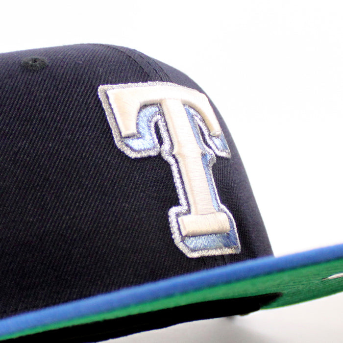 Texas Rangers 2020 Inaugural Season New Era 59Fifty Fitted Hat (Navy SeaShore Blue Green Under Brim)