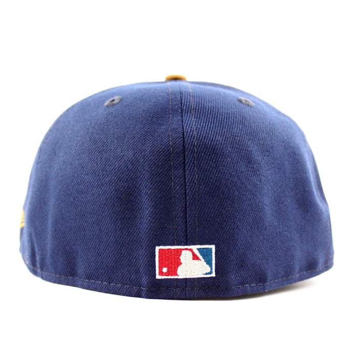 Texas Rangers 50TH ANNIVERSARY New Era 59Fifty Fitted Hat (Glow in the Dark Oceanside Peanut Pino Red Under Brim)
