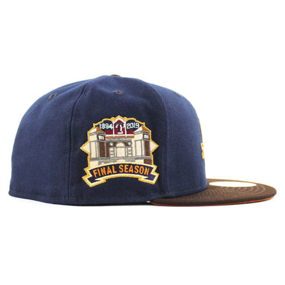 Texas Rangers FINAL SEASON New Era 59Fifty Fitted Hat (OCEANSIDE BURNT WOOD RUST ORANGE Under Brim)