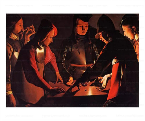 Dice Players, George de la Tour - VINTAGEARTREPRINTS.COM