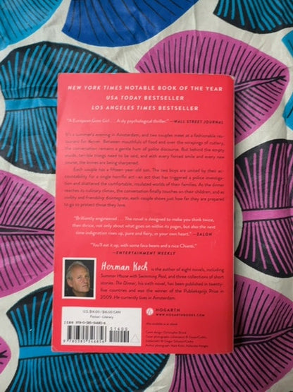 The Dinner back cover