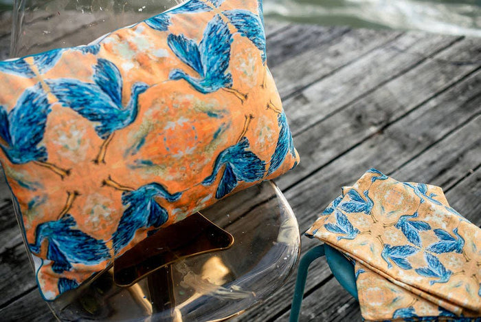 The Painted Petal - My Bird Lumbar Pillow