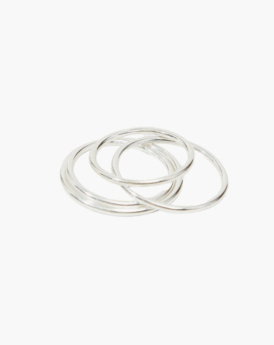 Thin Stacker Ring in Silver