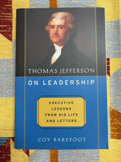 Thomas Jefferson on leadership front cover