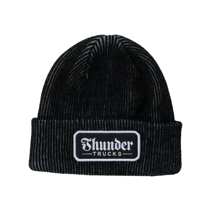 Thunder - Script Patch Cuff Beanie (Grey)