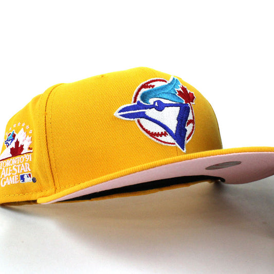 Toronto Blue Jays 1991 All-Star Game New Era 59Fifty Fitted Hat (Yellow Pink Under Brim)