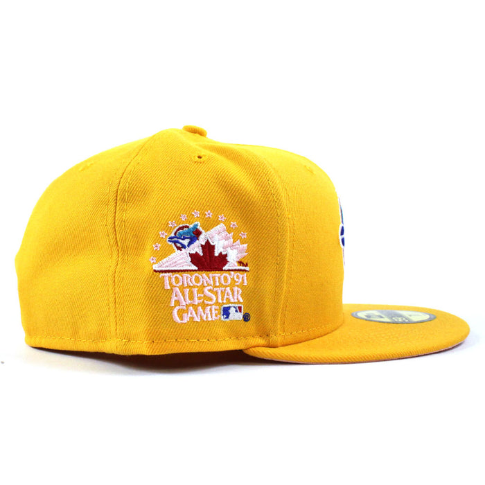 Toronto Blue Jays 1991 All-Star Game New Era 59Fifty Fitted Hat (Yellow Pink Under Brim)