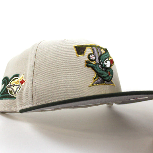 Toronto Blue Jays 20 Years New Era 59Fifty Fitted Hat (Stone Gray Seaweed Green Gray Under Brim)