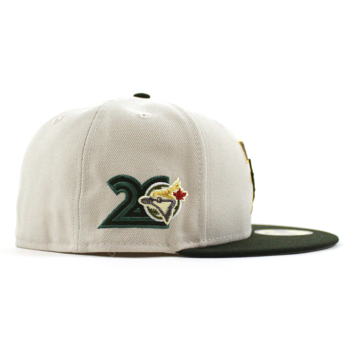Toronto Blue Jays 20 Years New Era 59Fifty Fitted Hat (Stone Gray Seaweed Green Gray Under Brim)