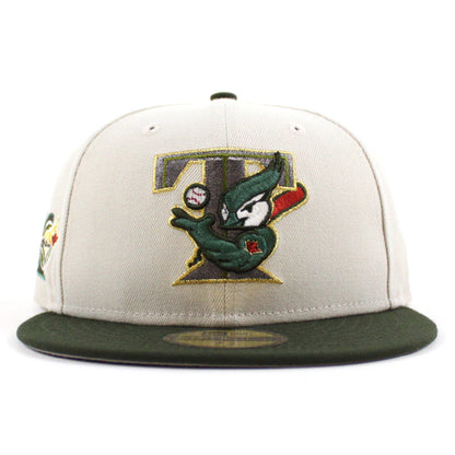 Toronto Blue Jays 20 Years New Era 59Fifty Fitted Hat (Stone Gray Seaweed Green Gray Under Brim)