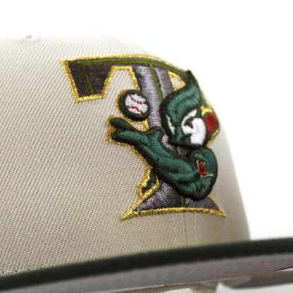 Toronto Blue Jays 20 Years New Era 59Fifty Fitted Hat (Stone Gray Seaweed Green Gray Under Brim)