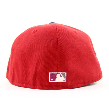 Toronto Blue Jays 25th Anniversary New Era 59Fifty Fitted Hat (Pinot Red Purple Gray Under Brim)