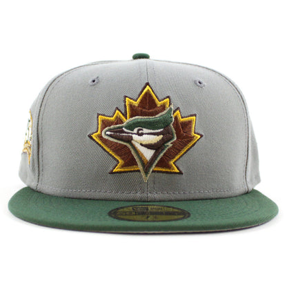 Toronto Blue Jays 25TH Season New Era 59Fifty Fitted Hat (Misty Cilantro Gray Under Brim)