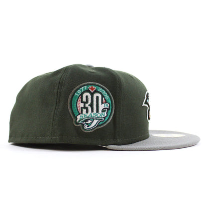 Toronto Blue Jays 30 ANNIVERSARY New Era 59Fifty Fitted Hat (Seaweed Misty Gray Under Brim)
