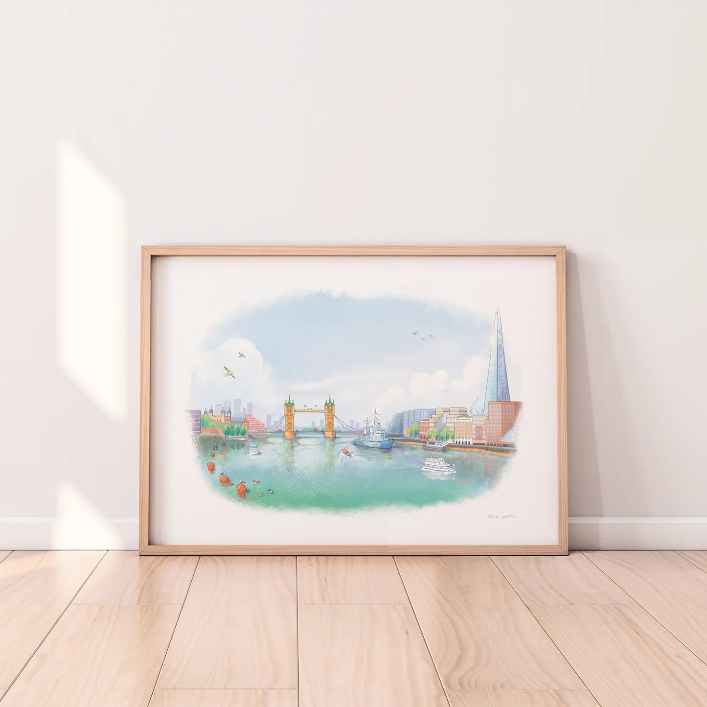 Mike Green View From London Bridge A3 Print