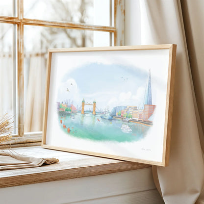 Mike Green View From London Bridge A3 Print
