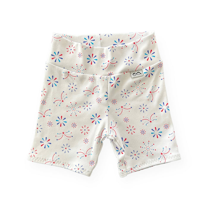 USA Fireworks Biker Shorts