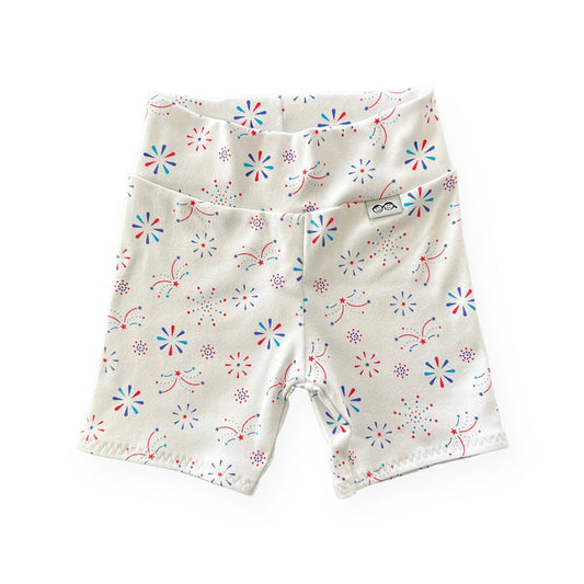 USA Fireworks Biker Shorts