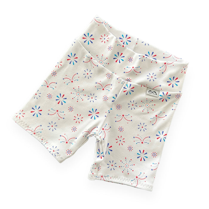 USA Fireworks Biker Shorts