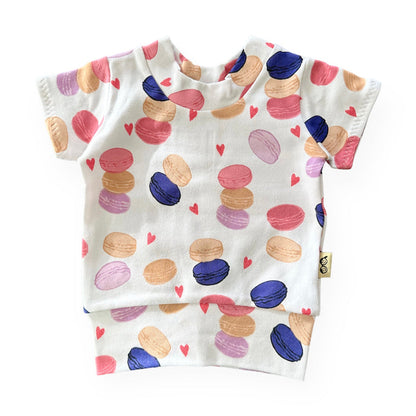 Valentine's Macarons Biker Shorts Lounge Set