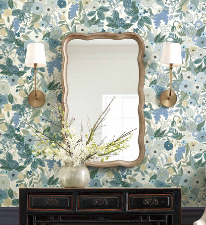 Garden Party Wallpaper - Indigo Multi